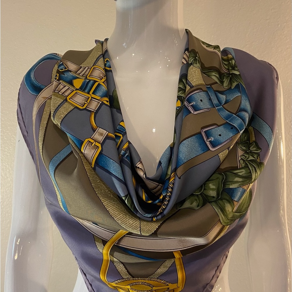 Hermès Paris Henri D’Organy Grande Manege Scarf Vintage ! 90cm 1990.